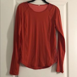 Burnt orange long sleeve lulu lemon